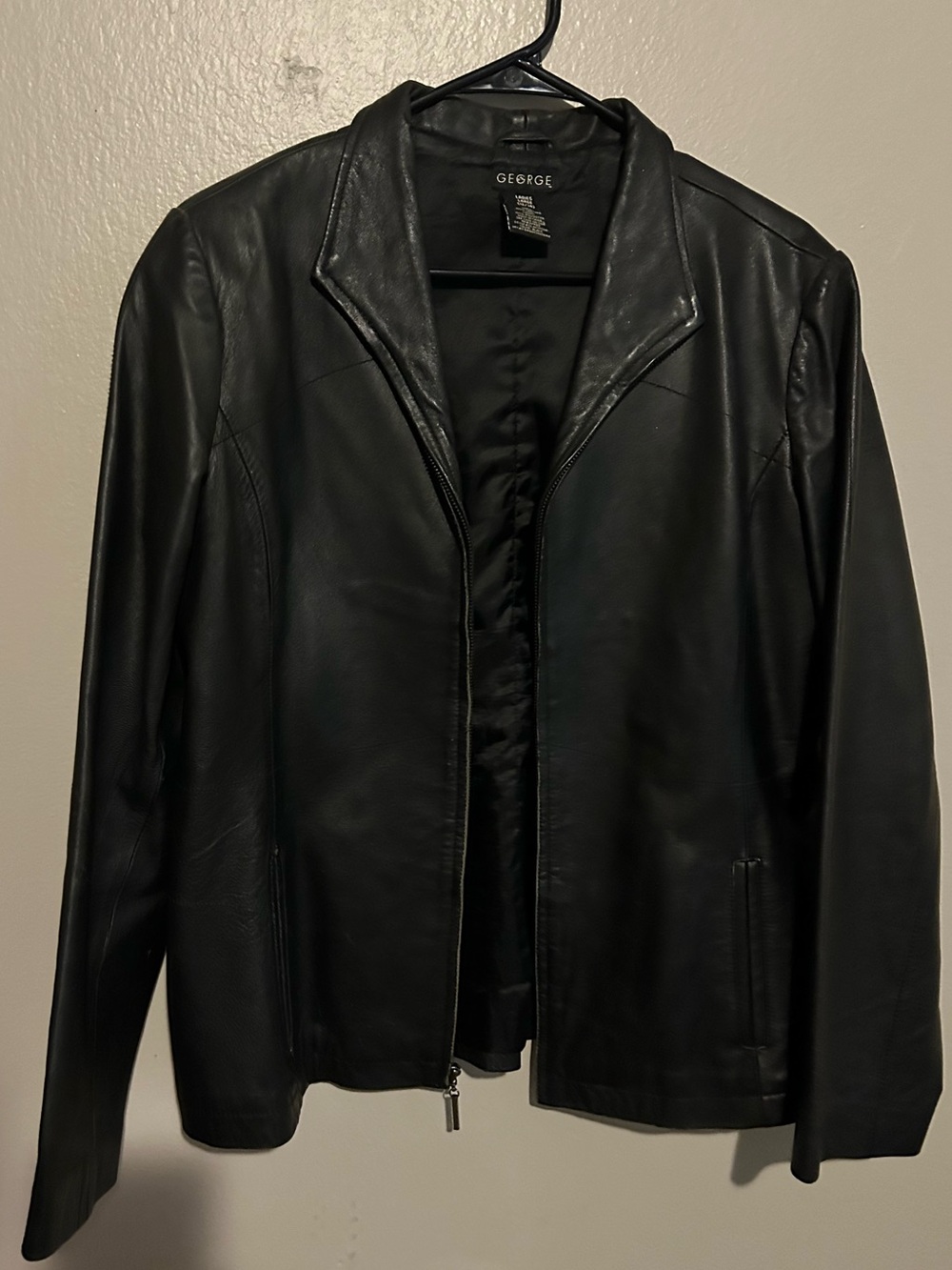 vintage black leather jacket 100% leather